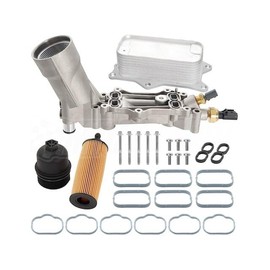 Aluminum Oil Filter Housing - with Filter, Sensors, and Cooler - Compatible with 2012-2022 Jeep Wrangler 3.6L V6