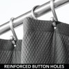 mDesign Luxury Shower Curtain, Waffle Design, Easy Care and Machine