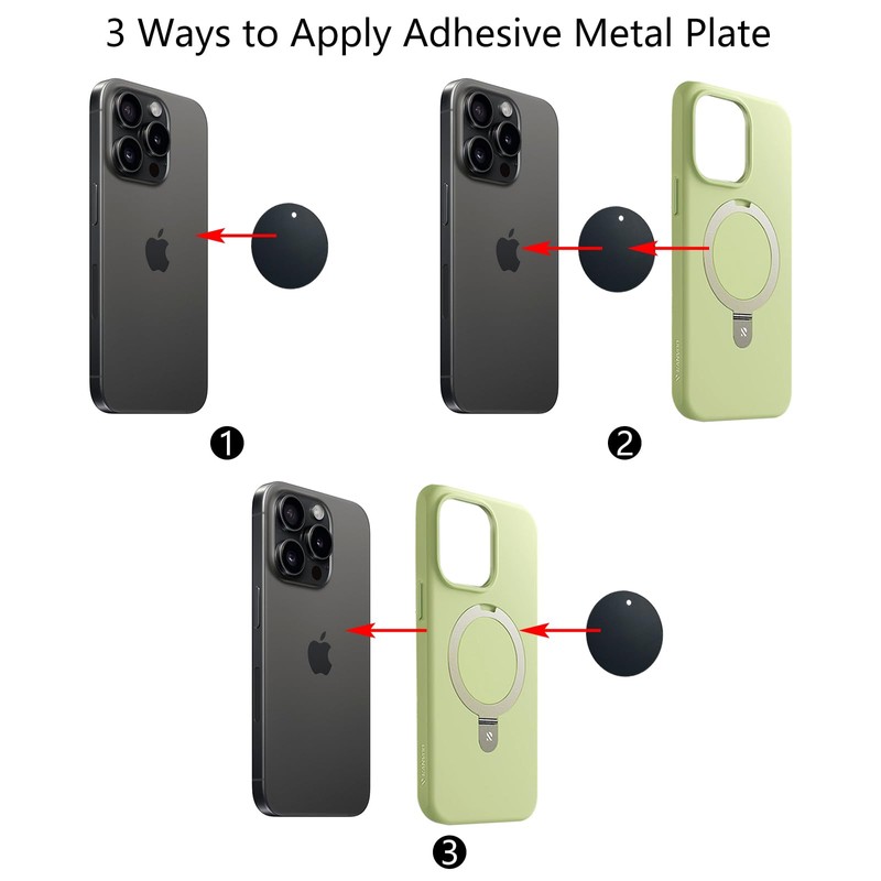 BGJRBY Mount Metal Plate（12Pack） for Magnetic Car Mount Phone Holder