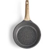 Caannasweis 8 Inch Nonstick Gray Saute Fry Pan With Granite