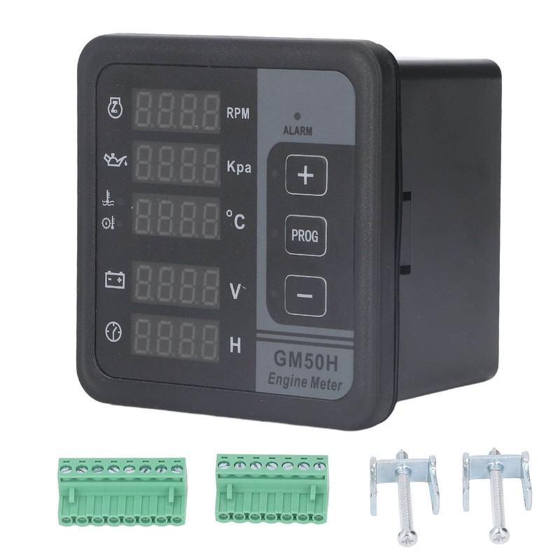Diesel Generator Set Controller Digital Genset Engine Meter with Mounting
