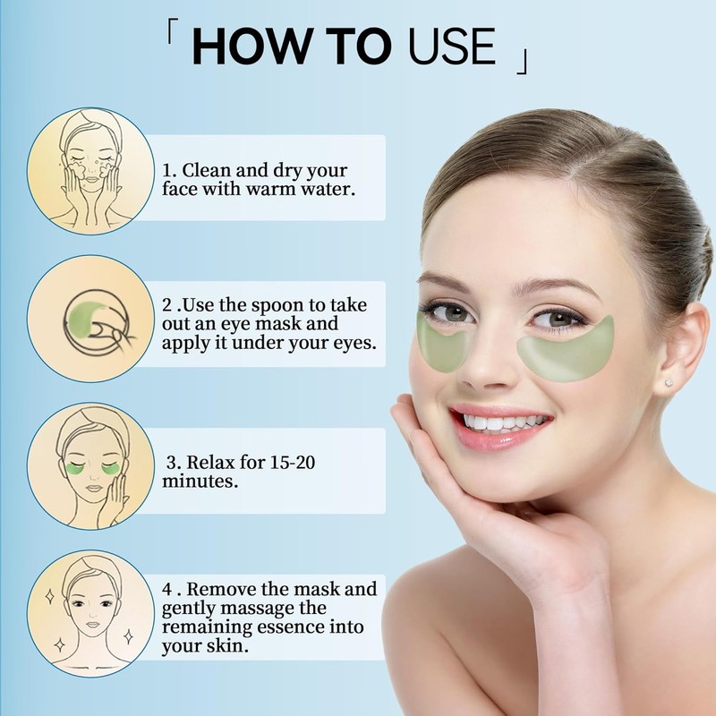 prowithlin Under Eye Mask - 60 Pcs Green Tea Collagen