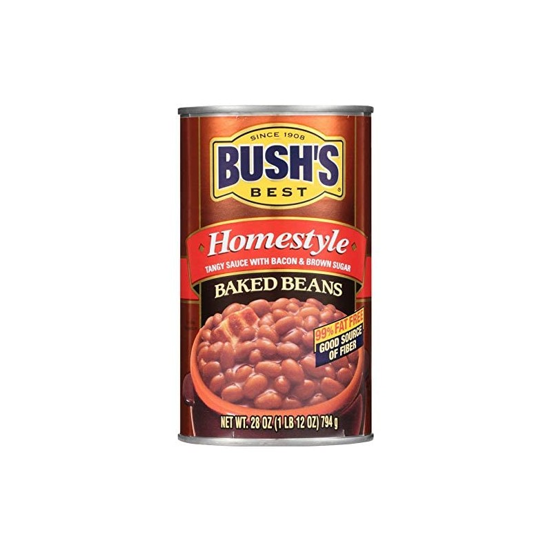 Bush's Best Baked Beans, Canned Homestyle Baked Beans, 28 Ounce