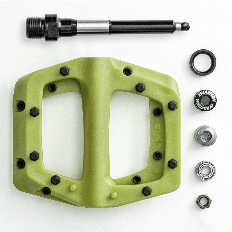 Eastern Bikes Nylon Linx Flat Platform MTB Bicycle Pedals (Green