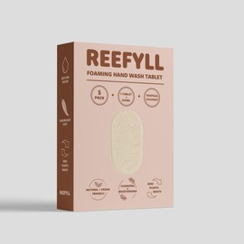 Reefyll Foaming Hand Soap Refill Tablets Dissolvable Plastic Free Hand Wash Pods Just Add Water Tropical Coconut Scent 5 Tablets