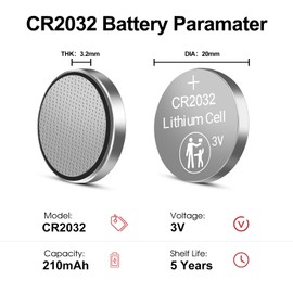 PKNOVA CR2032 Batteries 100 Pack, 2032 3V Button Cell Compatible with AirTag, CR2032 Lithium 3V Coin Battery for Watches, Calculators, Car Remote, Key Fob