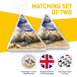 2 x Triangle Stickers 10 cm - Quad Bike ATV 4x4 Dirt Biker Sports Fun Decals for Laptops,Tablets,Luggage,Scrap Booking,Fridges #24082