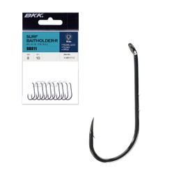 BKK Surf Baitholder Hook | 2X | Black Nickle | Needle Point | Surf Fishing | Triple Barb (25, 8/0#)