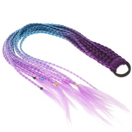 Healeved Braided Ponytail Extension for Boy Girl Colorful Hair Extensions with Soft Edges Lightweight Design and Secure Hair Rope for Daily Wear and Fashionable Styles