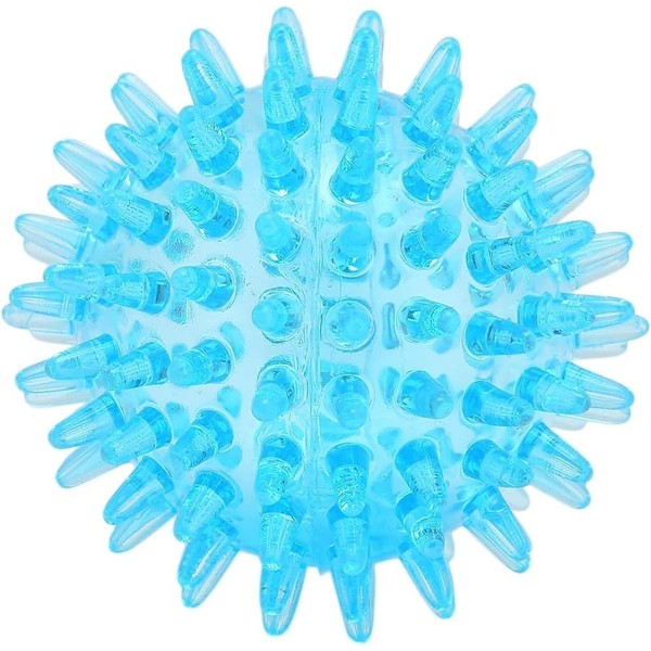 Kryoflare Soft Transparent Spiky Massage Ball, 7 CM, Blue for