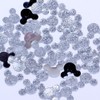 Decoendiy 200Pcs Resin Mouse Head Flatback, Faux Rhinestone Cabochons, Translucent