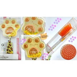 MICHBRUSH 1 Cepillo Para Cabello Niña Huella Gato Kawaii Con Glitter