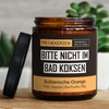 Bad Dekoration Duftkerze mit Spruch | Handgemacht aus Sojawachs |