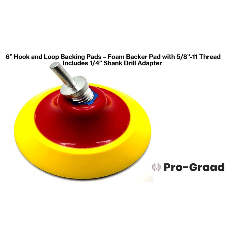 Pro-Graad 6" Premium Hook and Loop Backing Plate for Sanding,