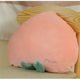 Skyseen Peach Shaped Pillow & Creative Fruit Cushion & Vivid Plush Stuffed Pillow 17.7"