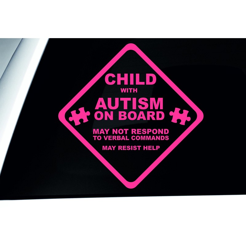 Child with Autism On Board Safety Sticker - Autism Awareness