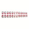 RIICFDD Christmas Press on Nails Short Square Fake Nails with