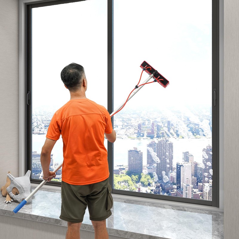 Window Cleaning Poles Water Fed Brush Window Solar Panel Cleaning