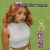 Leopard Print Chapstick Holder Keychain PU Leather Lipstick Holder Key