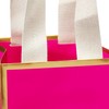 Papyrus 14" Wine Gift Bag (Pink and Gold) for Birthdays,