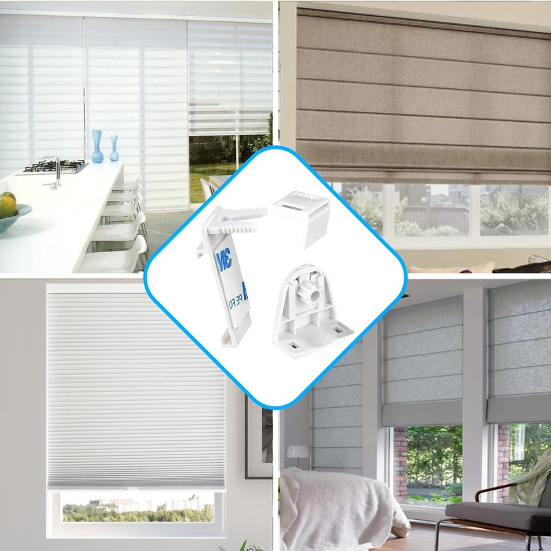 Clamp support for double roller blind, 8 pieces, roller blind