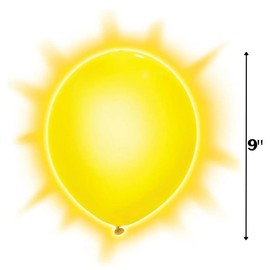 Light Up Balloons, 9" (12 Pack) - Luminous & Vibrant Assorted Solid Colors Party Decoration, Perfect for Any Celebration