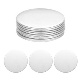 sourcing map 10Pcs Stainless Steel Disc Blank Stamping Tag Engraved Stainless Steel Round Charm Pendant 1mm(T) 25mm/1" for Pendant Bracelet Necklace Jewelry Making Earring