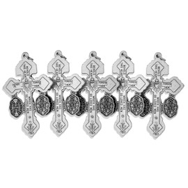 Venerare Deluxe Catholic Pardon Cross - Pack of 5 (Silver)