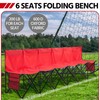 Yaheetech Foldable Sideline Bench for Sports Team Portable Soccer Chairs