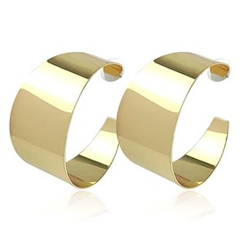 Chunky Gold Earrings for Women Hoop Earrings Lightweight Teardrop Earrings Hypoallergenic Gold Chunky Earrings Trendy Waterdrop Hoop Earrings for Birthday Gifts