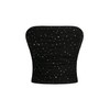 Floerns Women's Rhinestone Sleeveless Bandeau Party Corset Strapless Tube Top