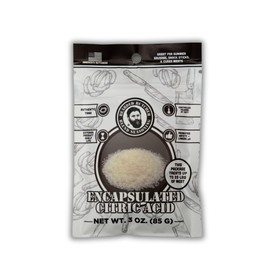 Bearded Butchers Encapsulated Citric Acid 60%, Non-GMO, 3 oz - Sausage Tang Flavor, Ideal for Meat Processing, Summer Sausage, Beef Sticks, Jerky, and More! Conveniently Portioned for 25 lbs of Meat