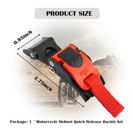 Motorcycle Helmet Quick Release Buckle Kit,Stainless Steel Motorcycle Helmet Strap Quick Release Kit,Universal Motorcycle Helmet Accessories for All Motorcycle