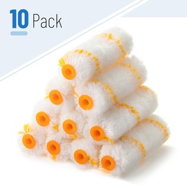 Bates- Paint Roller Covers, 10 Pack, 4-Inch Covers for Paint Roller 4 Inch Paint Roller Covers, 4 Paint Roller Covers, Covers for Paint Rollers 4 Inch, 4 Inch Rollers for Painting Small Paint Rollers