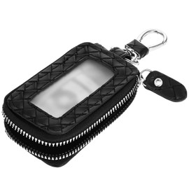 YBEATY Key Fob Case Universal Premium Keychain Hook Holder Automotive Remote Smart Car Accessories Security Keys Protector Pouch for Women Men (Black)