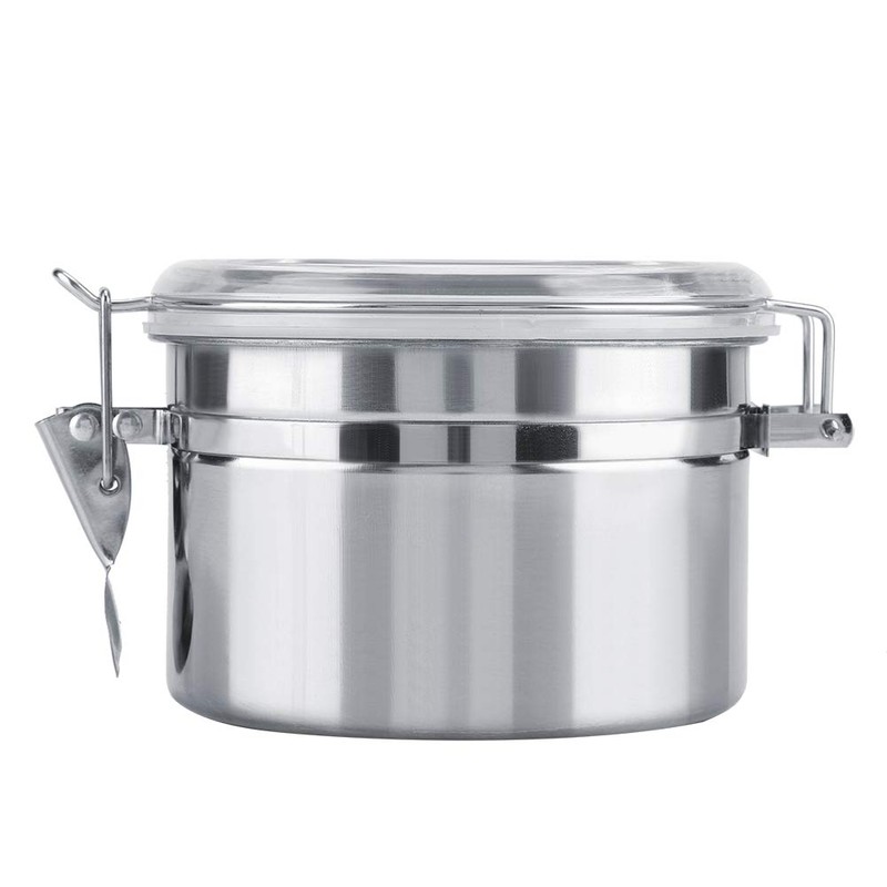Airtight Coffee Container, Stainless Steel Coffee Container with Cover for
