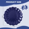 AllReal 48 Pcs Navy Blue Scalloped Disposable Party Paper Plates