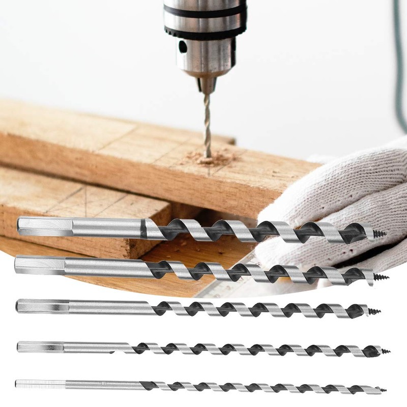 Juego de 5 Brocas de Barrena para Madera, Brocas con