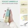 Pocket Mini Compact Umbrella with 8-Rib Frame for Sun/Rain, Travel