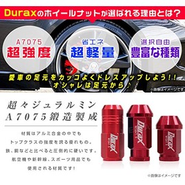 Durax Lightweight Aluminum Wheel Nuts Racing Nuts M12 P1.25 Bag Nuts Long Type Set of 20 [Pink]