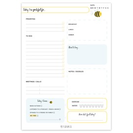 A5 Self Care Daily Planner Pad Desk Pad Cute To Do List Notepad Productivity Planner Organiser Meal Planner Daily Task Planner Selfcare Undated