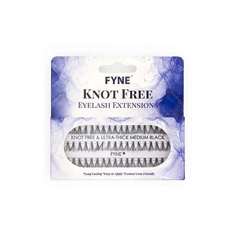 FYNE KNOT FREE Individual Eyelashes - 240 Pcs, 10mm Medium