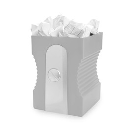 balvi Sharpener Waste Paper Bin Grey Pencil Sharpener Plastic