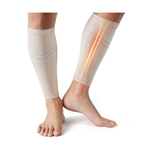 CAMBIVO CAMBIVO Calf Compression Sleeve Men and Women, Footless Compression