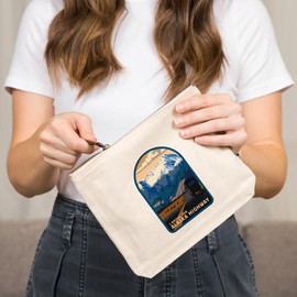Lantern Press I Drove The Alaska Highway, 100% Cotton Zipper Pouch, Travel Accessory, Go Bag