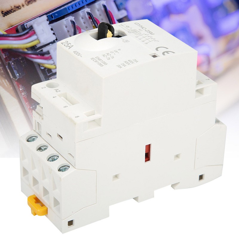 4P 25A 50Hz DIN Rail Household AC Contactor with Manual