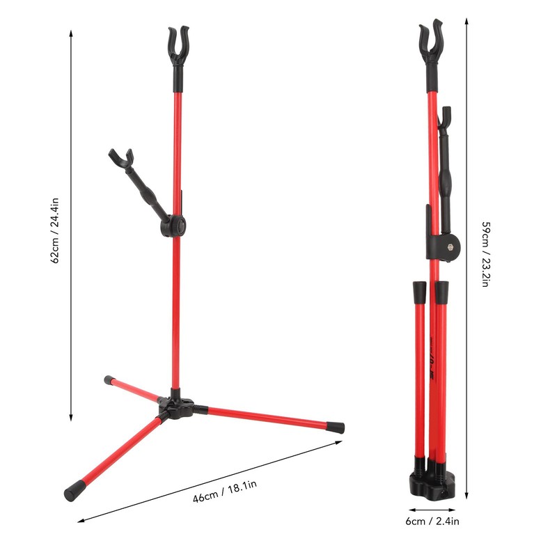 Archery Recurve Bow Stand Fiberglass Compound Bow Holder Light Weight