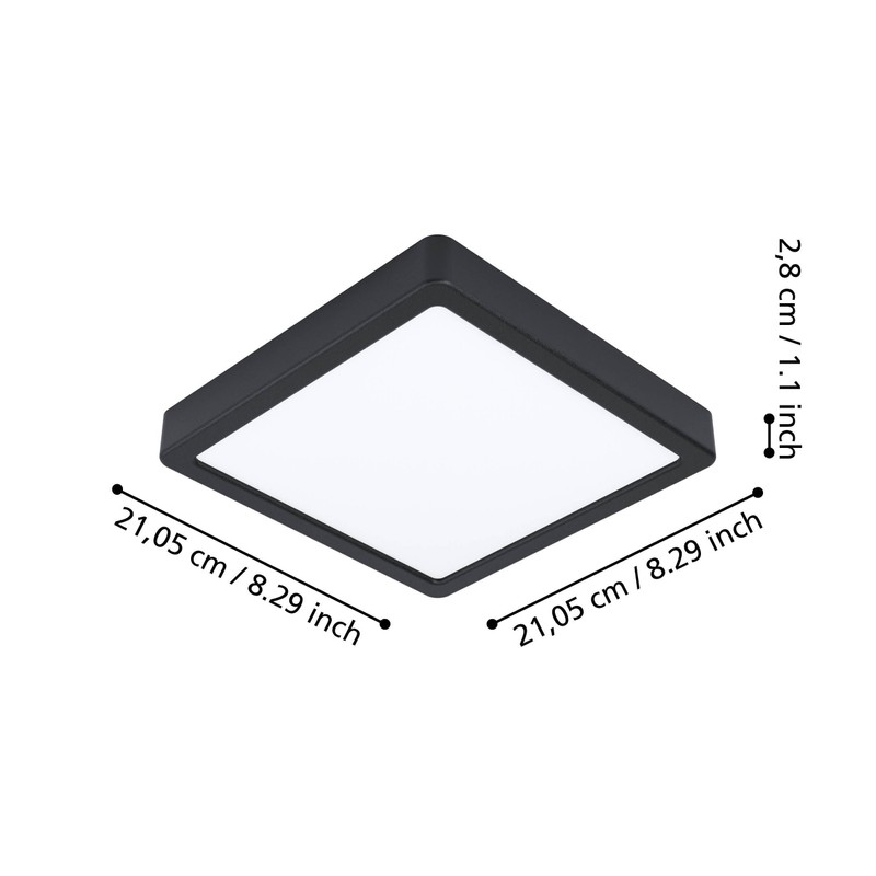 EGLO connect.z Fueva-Z Smart Home LED Bathroom Ceiling Light L