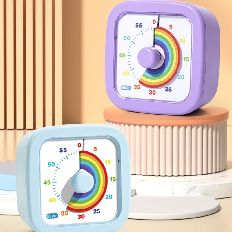 Kids Visual Timer Cute Rainbow - 60 Minute Countdown Timer