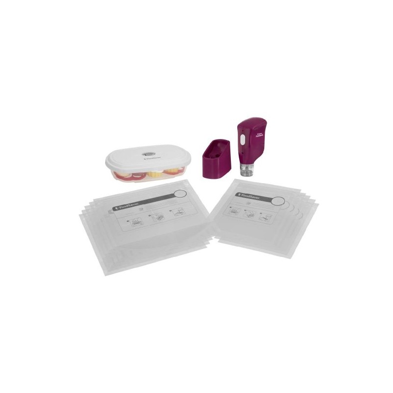 FoodSaver FSFRSH0063-035 FreshSaver Handheld Vacuum Sealer, Fuschia